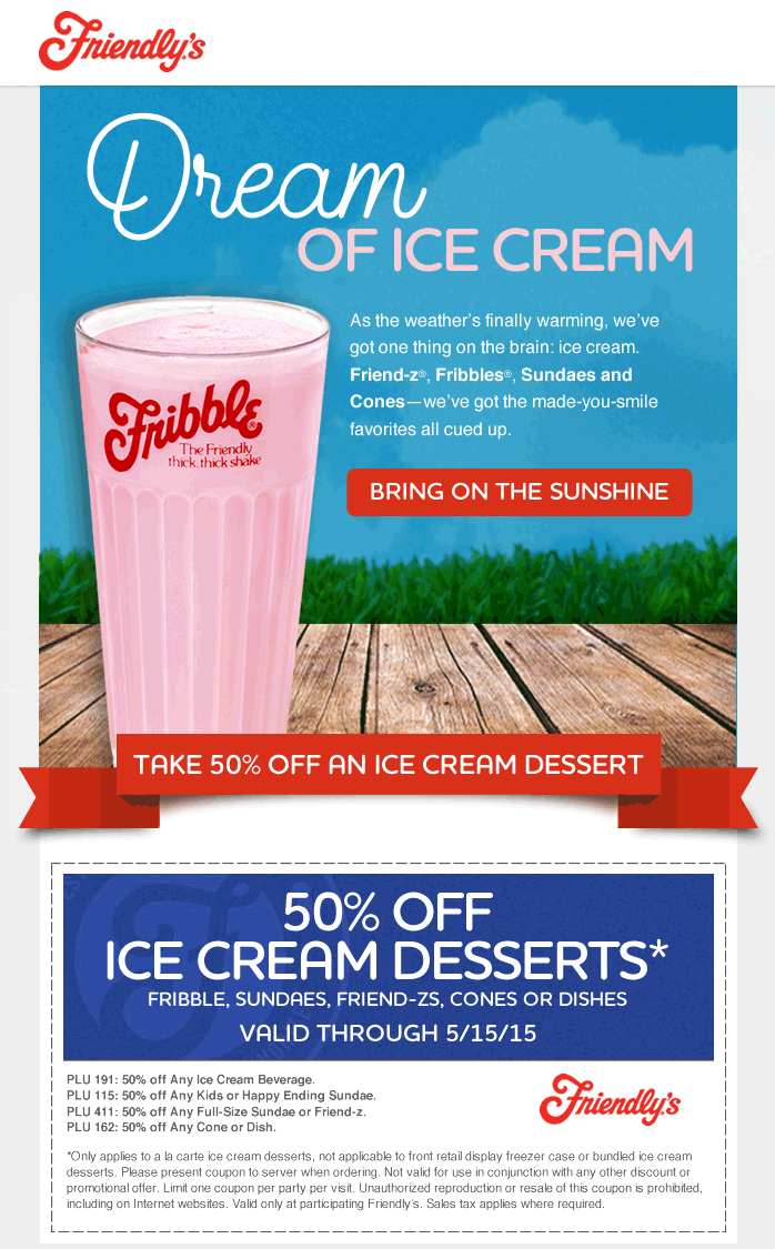 Friendly's coupon code