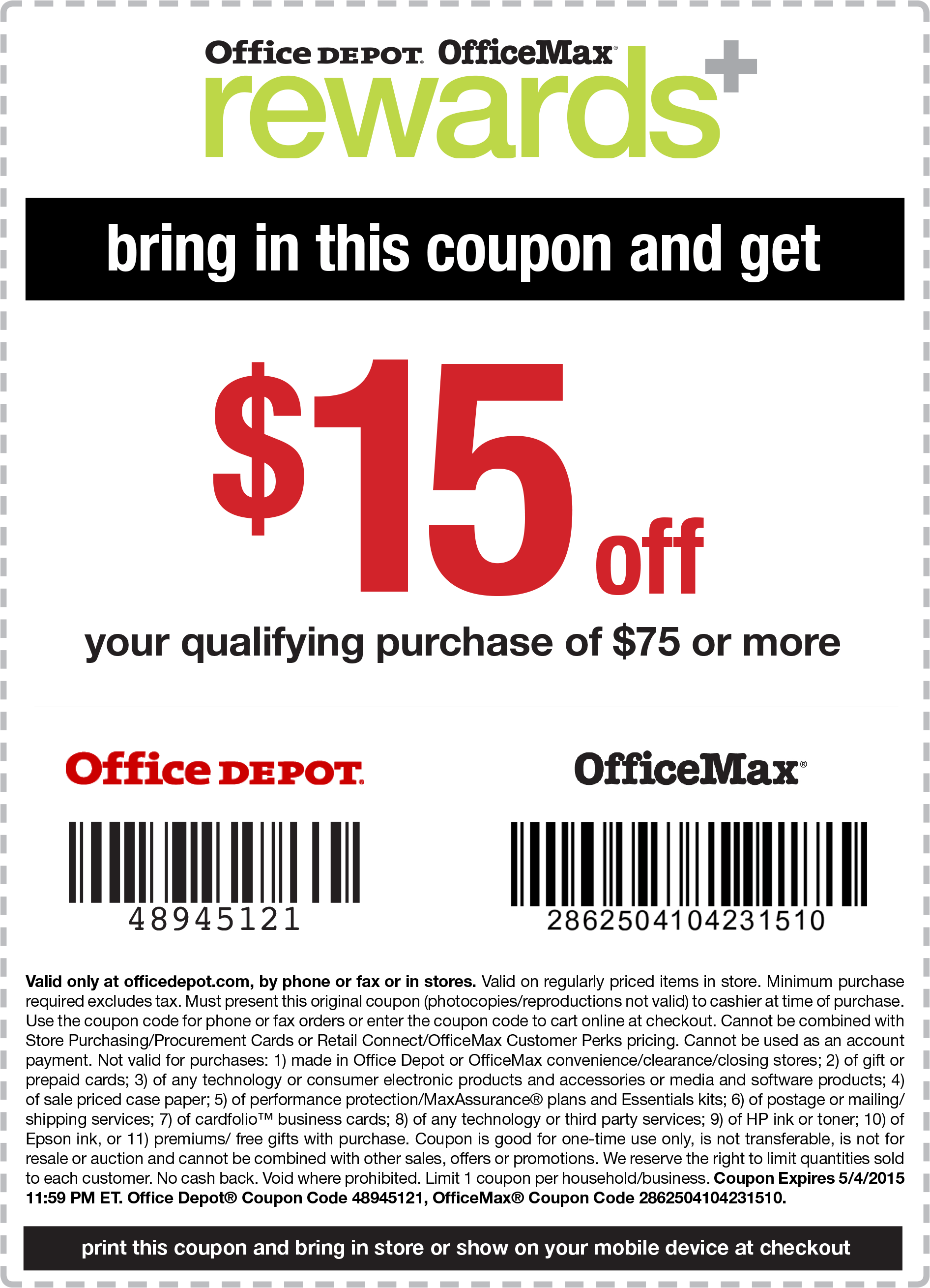 Office Depot coupons 25 off a single item at Office