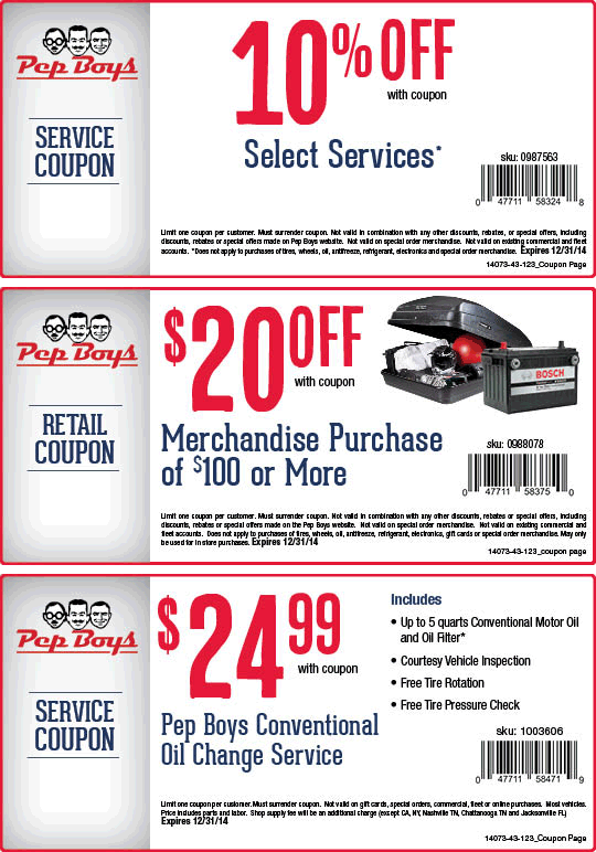 Pepboys Printable Coupons Customize And Print