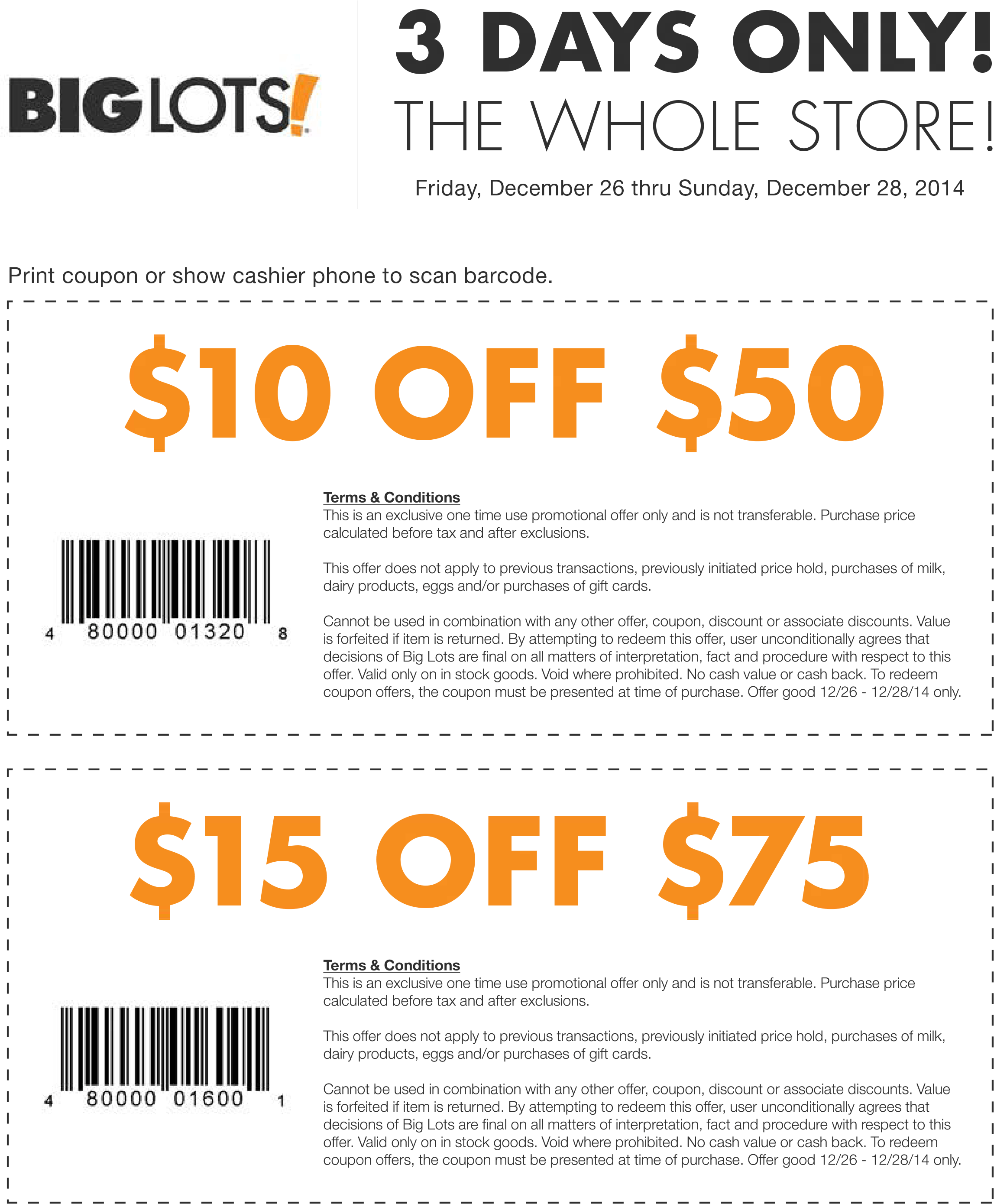 Big Lots Coupons $10 off $50 more this weekend at Big Lots