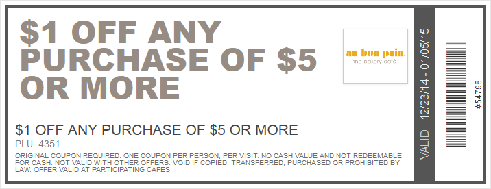 Au bon pain coupons