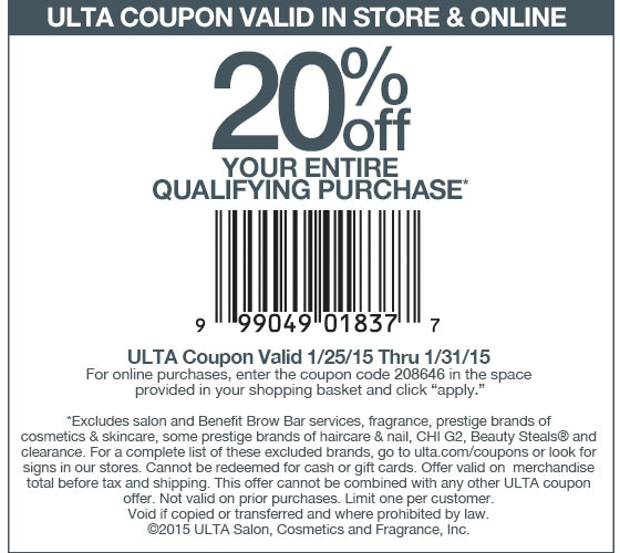 Ulta Services Coupon Beauty & Health