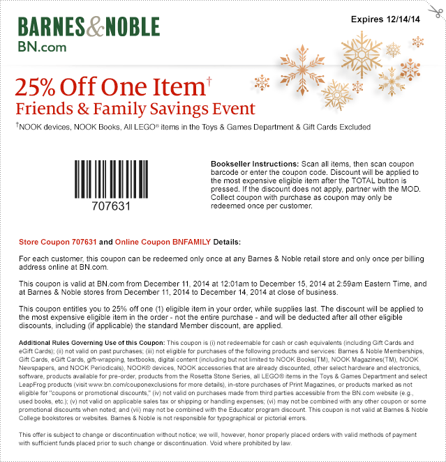 Barnes And Noble Printable Coupon Dec 2018 800 Flowers Coupon 20