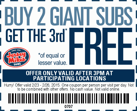 jersey mike's coupon san diego